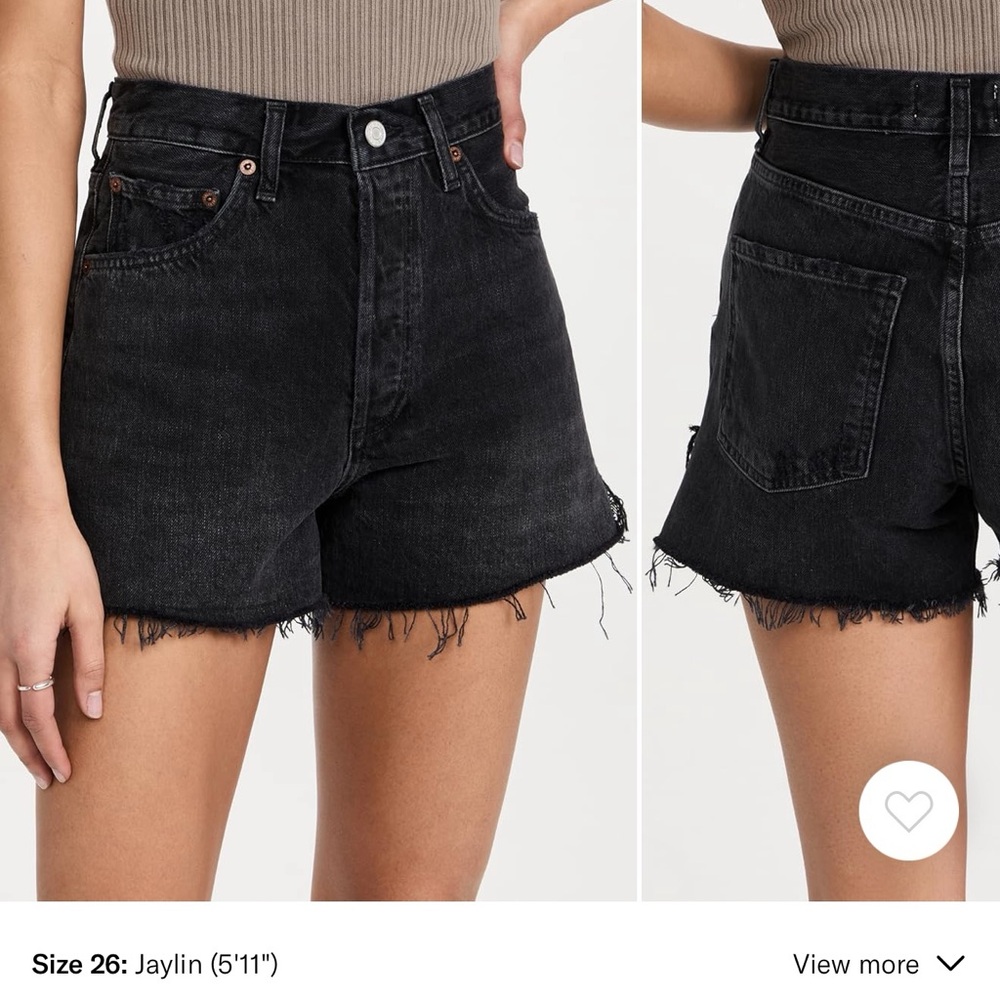 AGOLDE Dee short in size 27 faded black wash - button fly